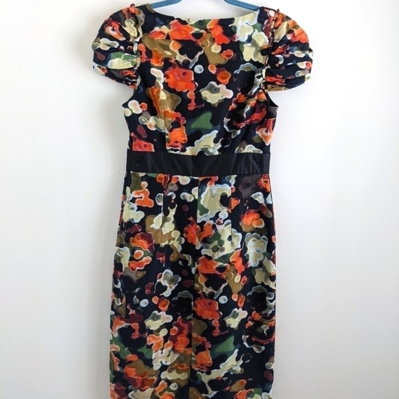 𝅺ANTHROPOLOGIE Moulinette Soeurs Silk Blend Cap Sleeve Dress 2 - Picture 4 of 13
